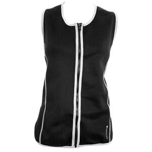 Saunafx Shapewear Waist Trainer Neoprene Vest Full Zip Black Shaper Stretch sz L